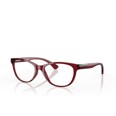 Lunettes de vue Oakley PLUNGELINE 814609 polished translucent brick red - Vue trois quarts
