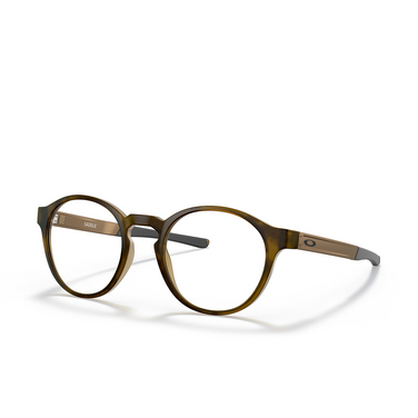 Oakley SADDLE Eyeglasses 816502 satin brown tortoise - three-quarters view