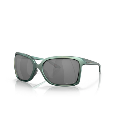 Oakley WILDRYE Sunglasses 923005 matte silver / blue colorshift - three-quarters view
