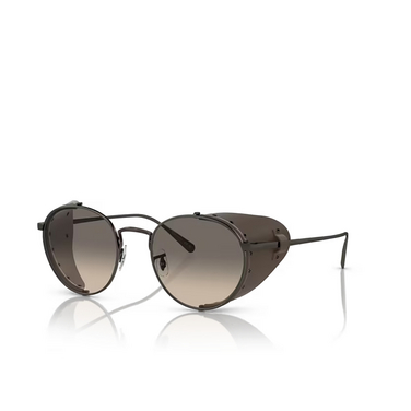 Oliver Peoples CESARINO-L Sunglasses 524432 antique pewter / earth leather - three-quarters view