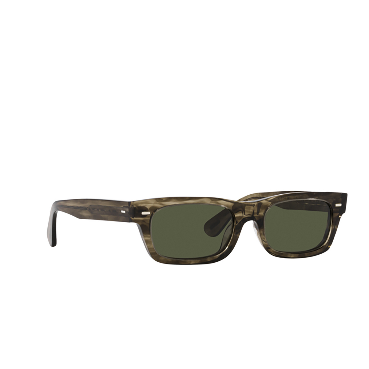 Oliver Peoples DAVRI Sunglasses 173552 Soft Olive Bark - three-quarters view