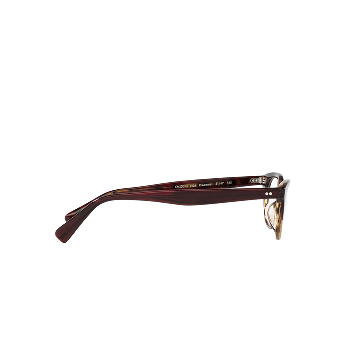 Oliver Peoples DEZERAI Eyeglasses 1224 Red Tortoise Gradient - 3/4