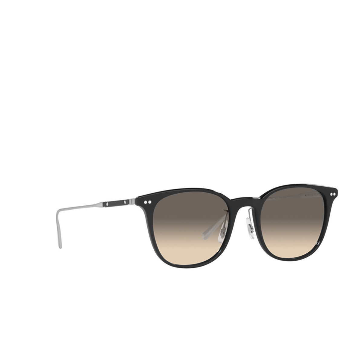 Oliver Peoples GERARDO Sunglasses 100532 Black / Brushed Silver - three-quarters view