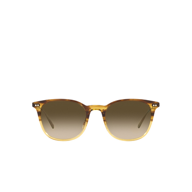Lunettes de soleil Oliver Peoples GERARDO 170385 canarywood gradient / antique gold - Vue de face