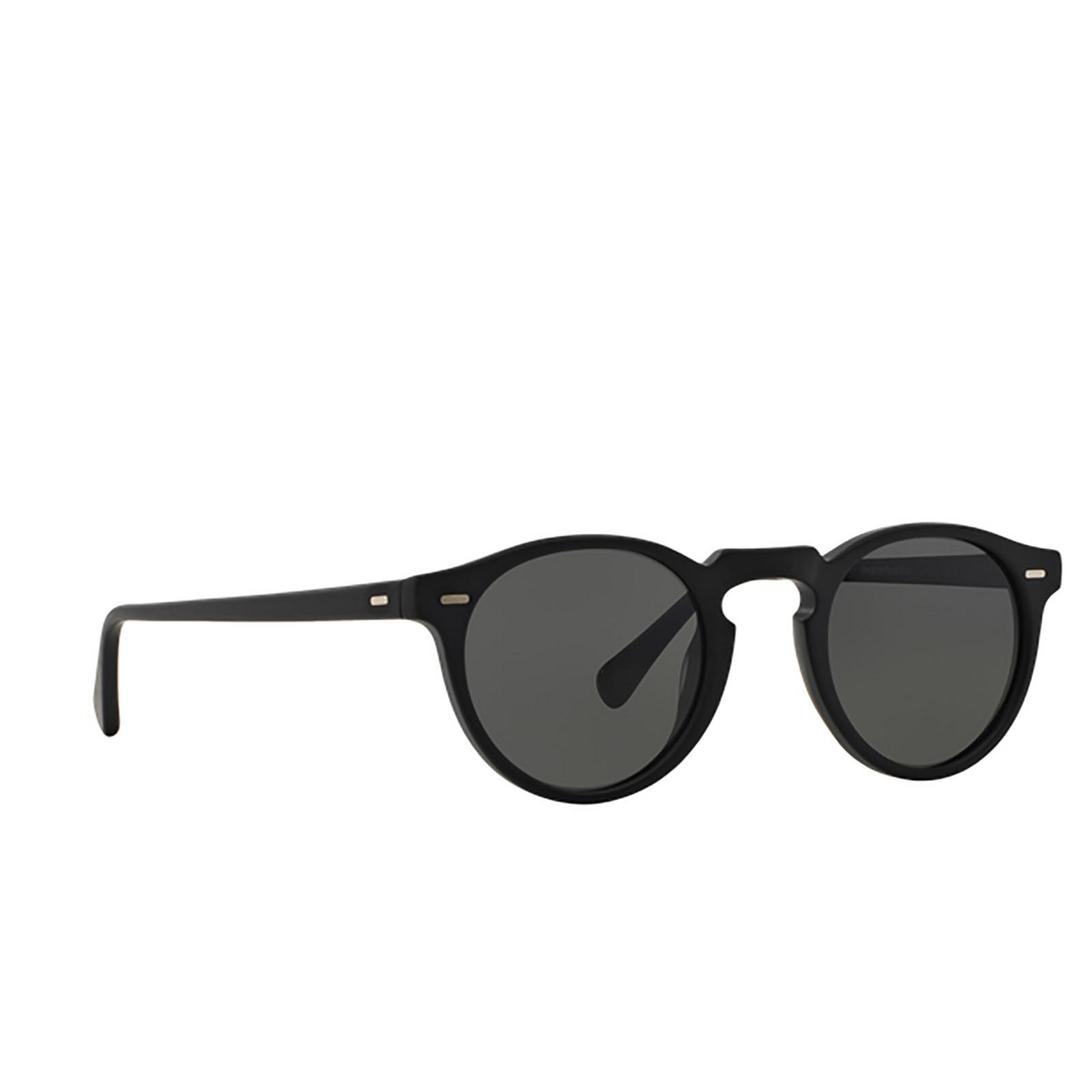 Oliver Peoples GREGORY PECK Sunglasses 1031P2 Semi Matte Black - three-quarters view