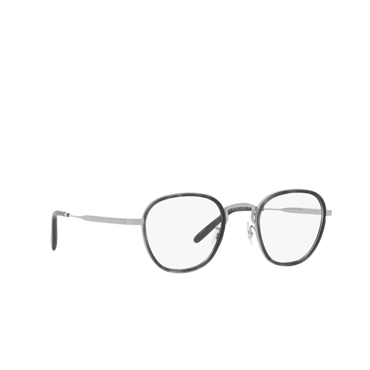 Oliver Peoples LILLETTO-R Eyeglasses 5241 Silver / Charcoal tortoise - three-quarters view