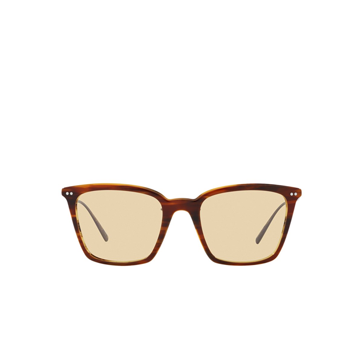 Oliver Peoples LUISELLA Sunglasses 1310M4 Amaretto / Striped Honey / Antique Gold - front view