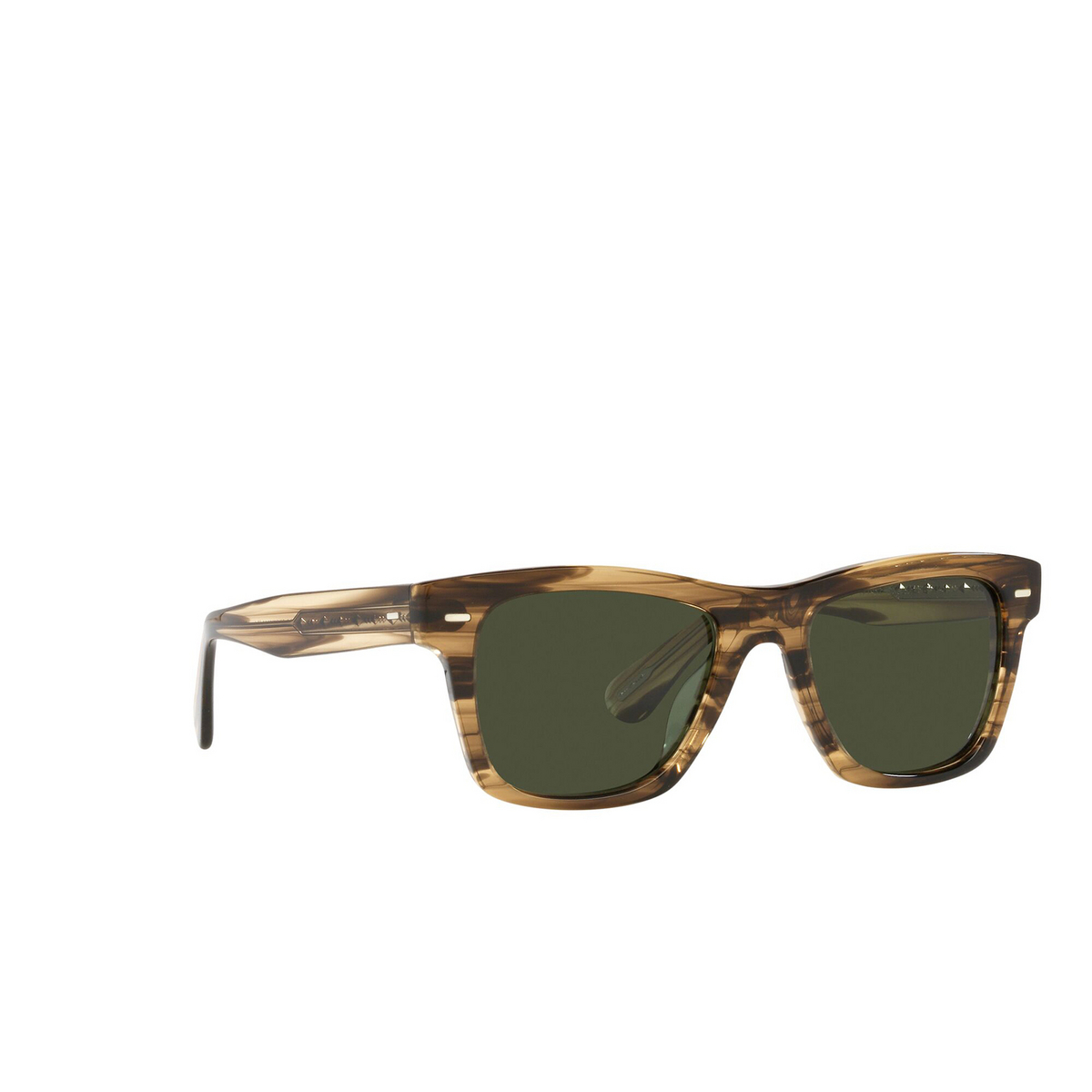 Oliver Peoples OLIVER Sunglasses 171952 Olive Smoke - three-quarters view