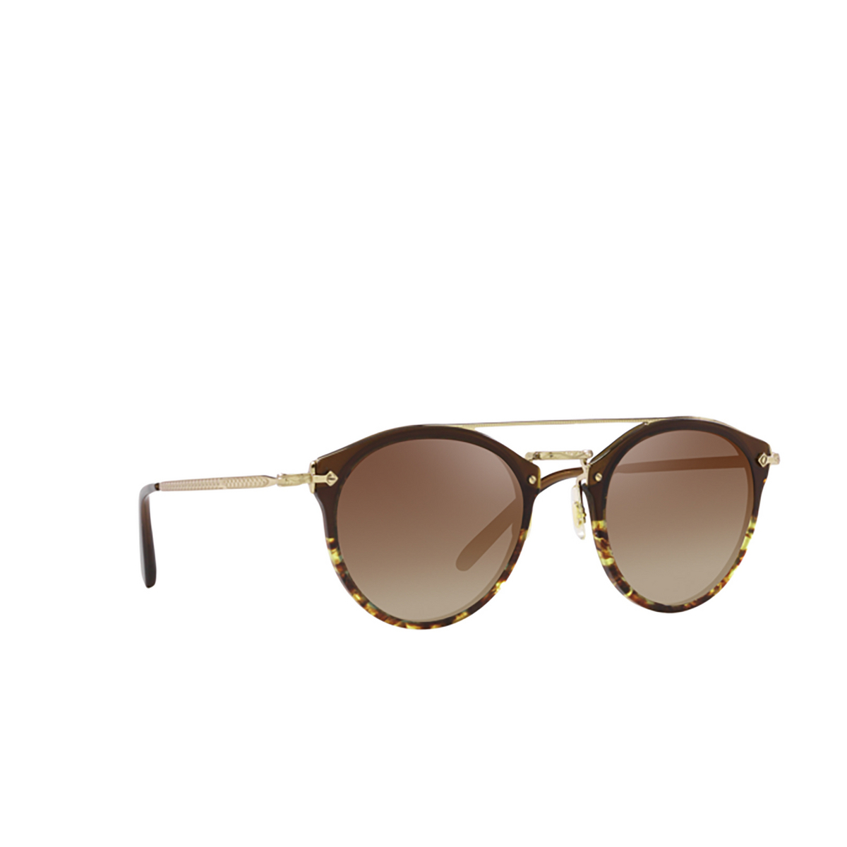 Oliver Peoples REMICK Sunglasses 1756Q1 Espresso / 382 Gradient / Gold - three-quarters view