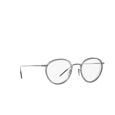 Oliver Peoples TK-8 Eyeglasses 5254 silver / workman grey - three-quarters view