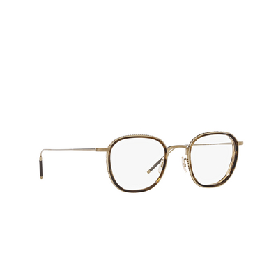 Oliver Peoples TK-9 Eyeglasses 5129 gold / tuscany tortoise - three-quarters view