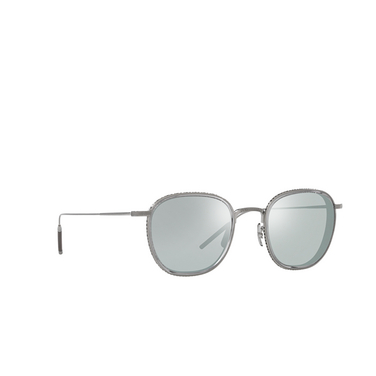 Oliver Peoples TK-9 Eyeglasses 5254 silver / workman grey - three-quarters view