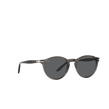 Persol PO3092SM Sunglasses 1103B1 dark transparent grey - three-quarters view