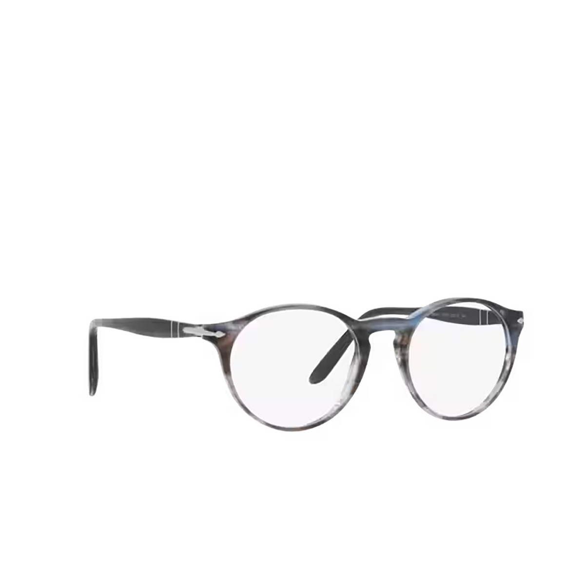 Persol PO3092V Eyeglasses 9068 Striped Blue - three-quarters view