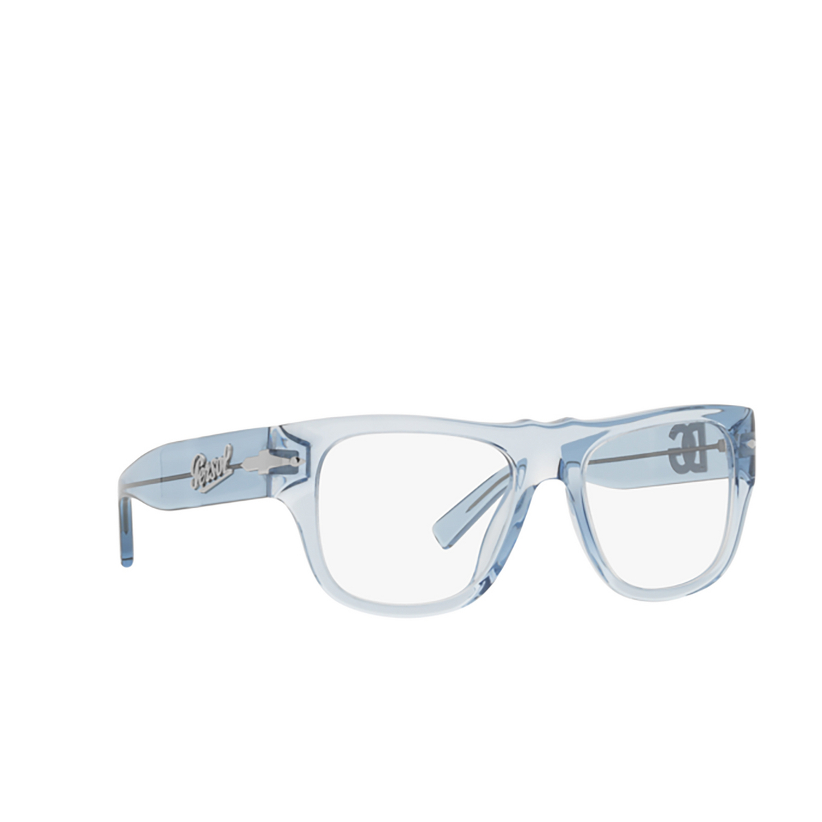 Persol PO3294V Eyeglasses 1167 Transparent Azure - three-quarters view