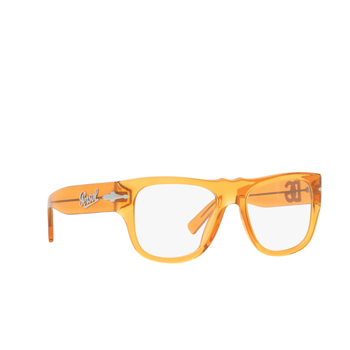 Persol PO3294V Eyeglasses 1168 Transparent Orange - three-quarters view