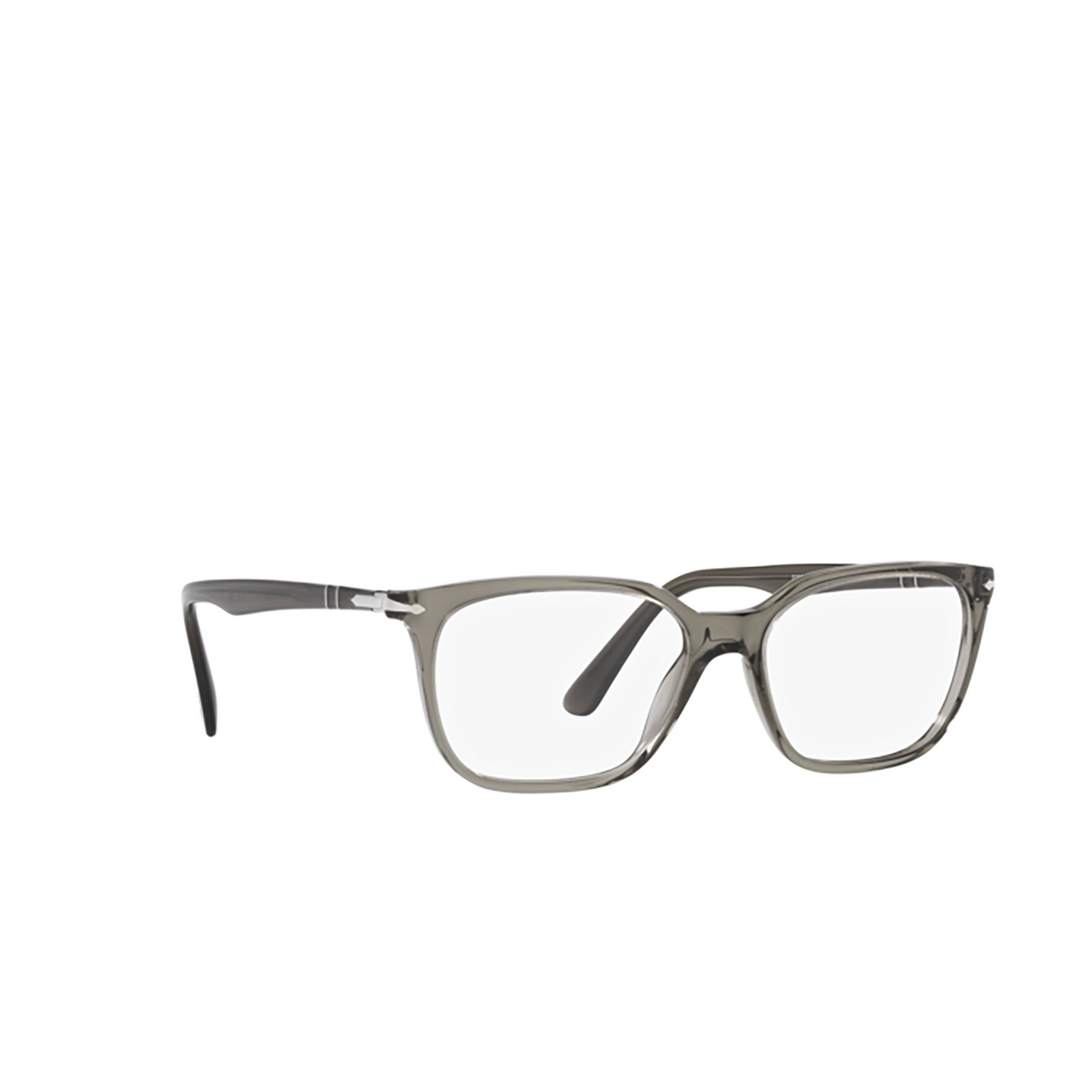 Persol PO3298V Eyeglasses 1103 Taupe Grey Transparent - three-quarters view