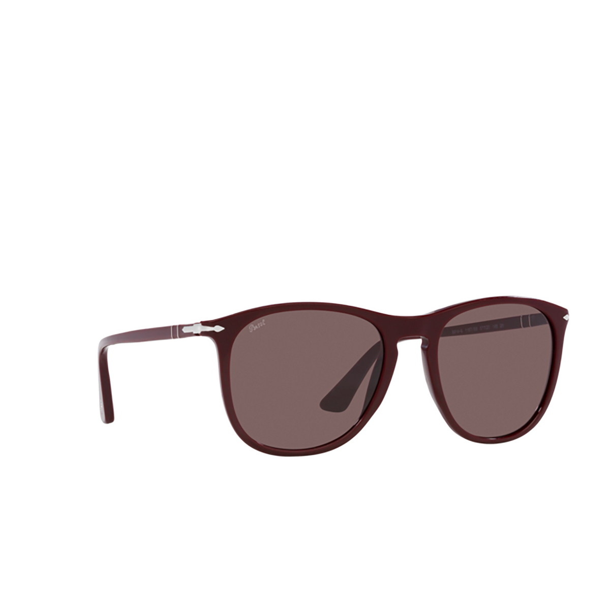 Persol PO3314S Sunglasses 118753 Solid Deep Burgundy - three-quarters view