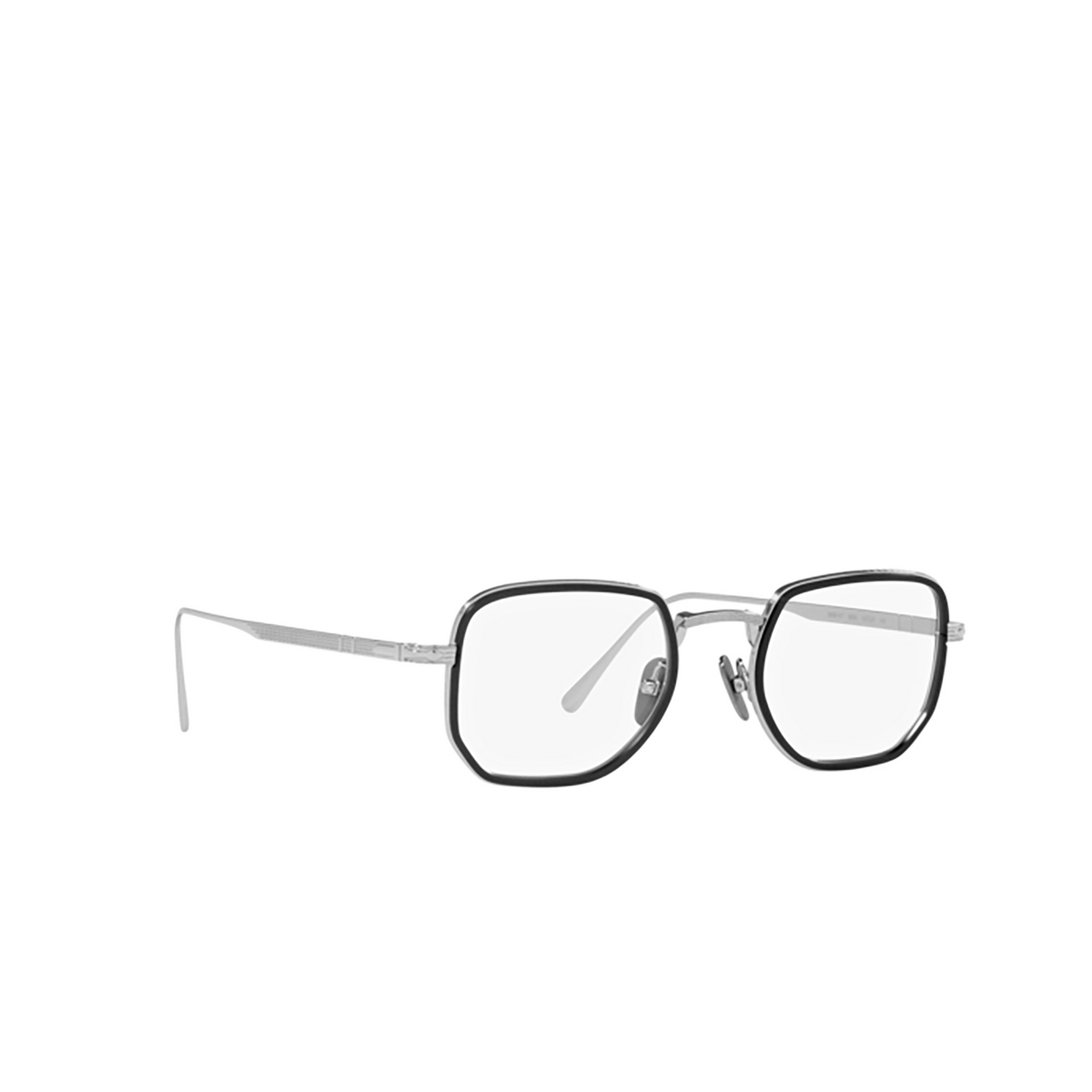 Persol PO5006VT Eyeglasses 8006 Silver/black - three-quarters view