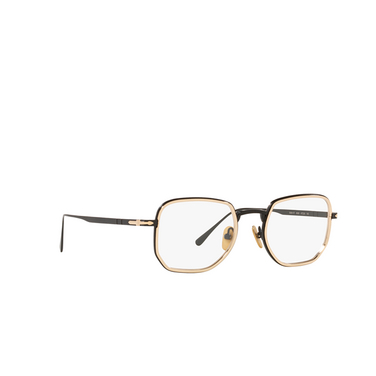 Occhiali da vista Persol PO5006VT 8008 black/gold - tre quarti