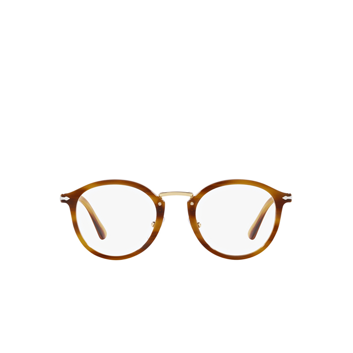 Persol VICO Eyeglasses 960 Striped Brown - front view