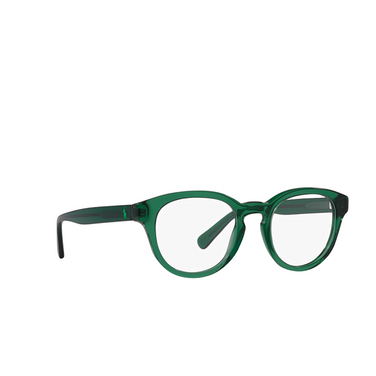 Occhiali da vista Polo Ralph Lauren PH2262 6084 shiny transparent green - tre quarti