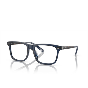 Lunettes de vue Polo Ralph Lauren PH2270U 5470 shiny transparent blue - Vue trois quarts