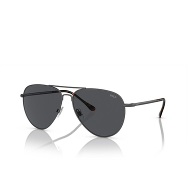 Occhiali da sole Polo Ralph Lauren PH3148 930787 semishiny dark gunmetal - tre quarti