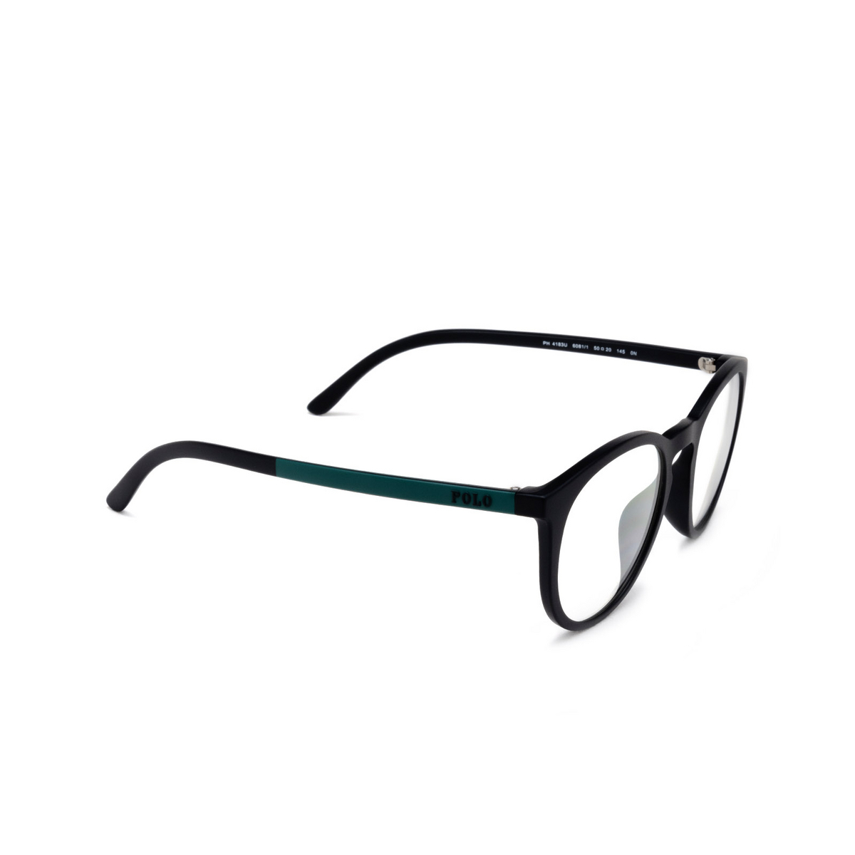Polo Ralph Lauren PH4183U Sunglasses 6081/1 Matte Black - three-quarters view