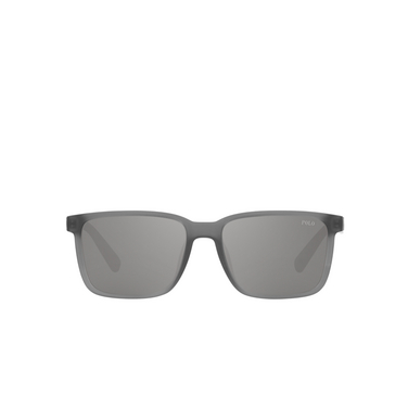 Lunettes de soleil Polo Ralph Lauren PH4189U 56966G matte transparent grey - Vue de face