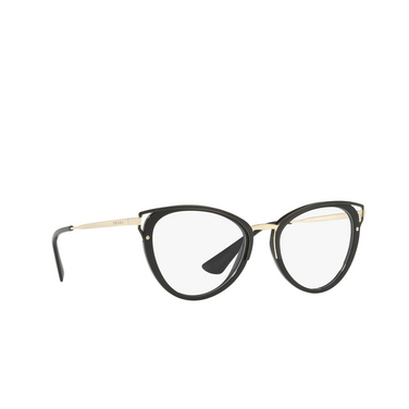Prada CATWALK Eyeglasses 1AB1O1 black - three-quarters view