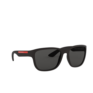 Prada Linea Rossa PS 01US Sunglasses DG05S0 black rubber - three-quarters view