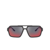 Prada Linea Rossa PS 01XS Sunglasses DG008F black rubber - product thumbnail 1/3