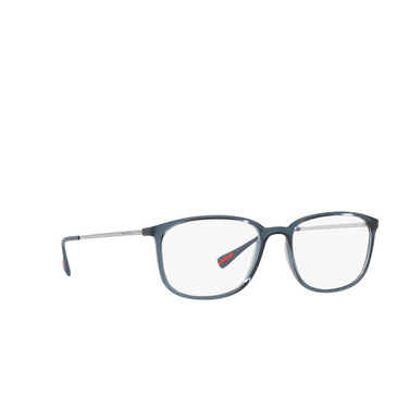 Prada Linea Rossa PS 03HV Korrektionsbrillen CZH1O1 transparent blue - Dreiviertelansicht