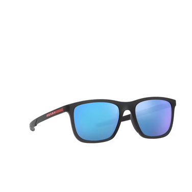 Prada Linea Rossa PS 10WS Sunglasses 13C08R grey transparent rubber - three-quarters view