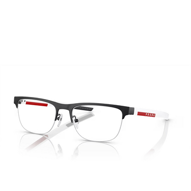 Prada Linea Rossa PS 51QV Eyeglasses DG01O1 black rubber - three-quarters view
