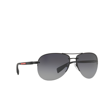 Prada Linea Rossa PS 56MS Sunglasses DG05W1 black rubber - three-quarters view