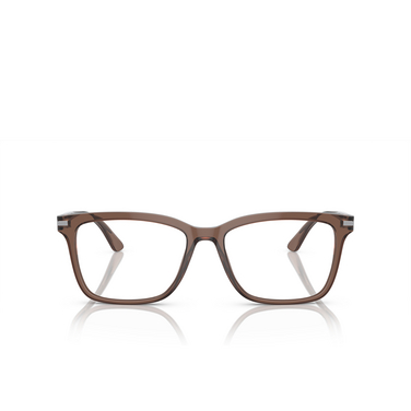 Prada PR 14WV Eyeglasses 17O1O1 brown transparent - front view