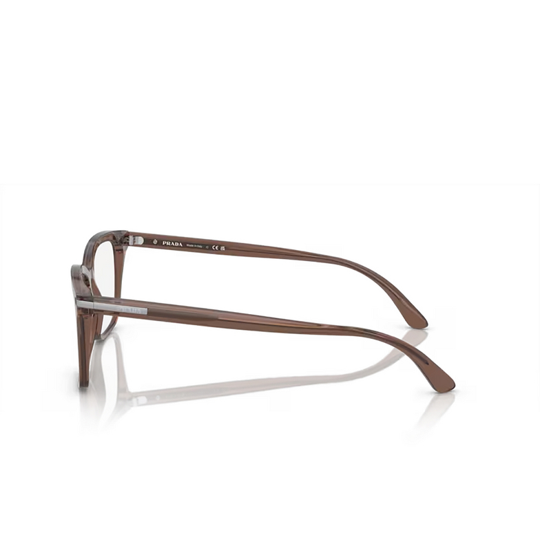 Prada PR 14WV Eyeglasses 17O1O1 brown transparent - 3/4