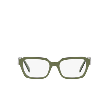 Prada PR 14ZV Eyeglasses 13j1o1 clear green - front view