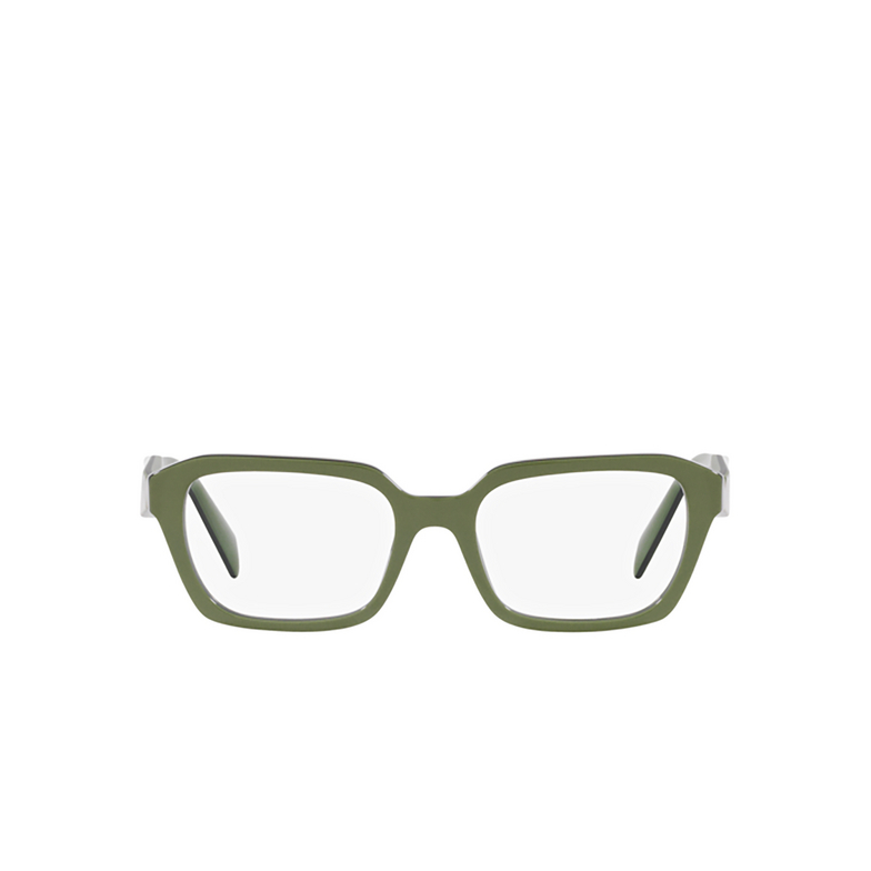 Prada PR 14ZV Eyeglasses 13J1O1 clear green - 1/4