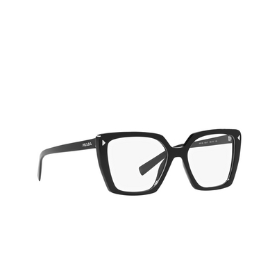 Prada PR 16ZV Eyeglasses 1AB1O1 black - three-quarters view