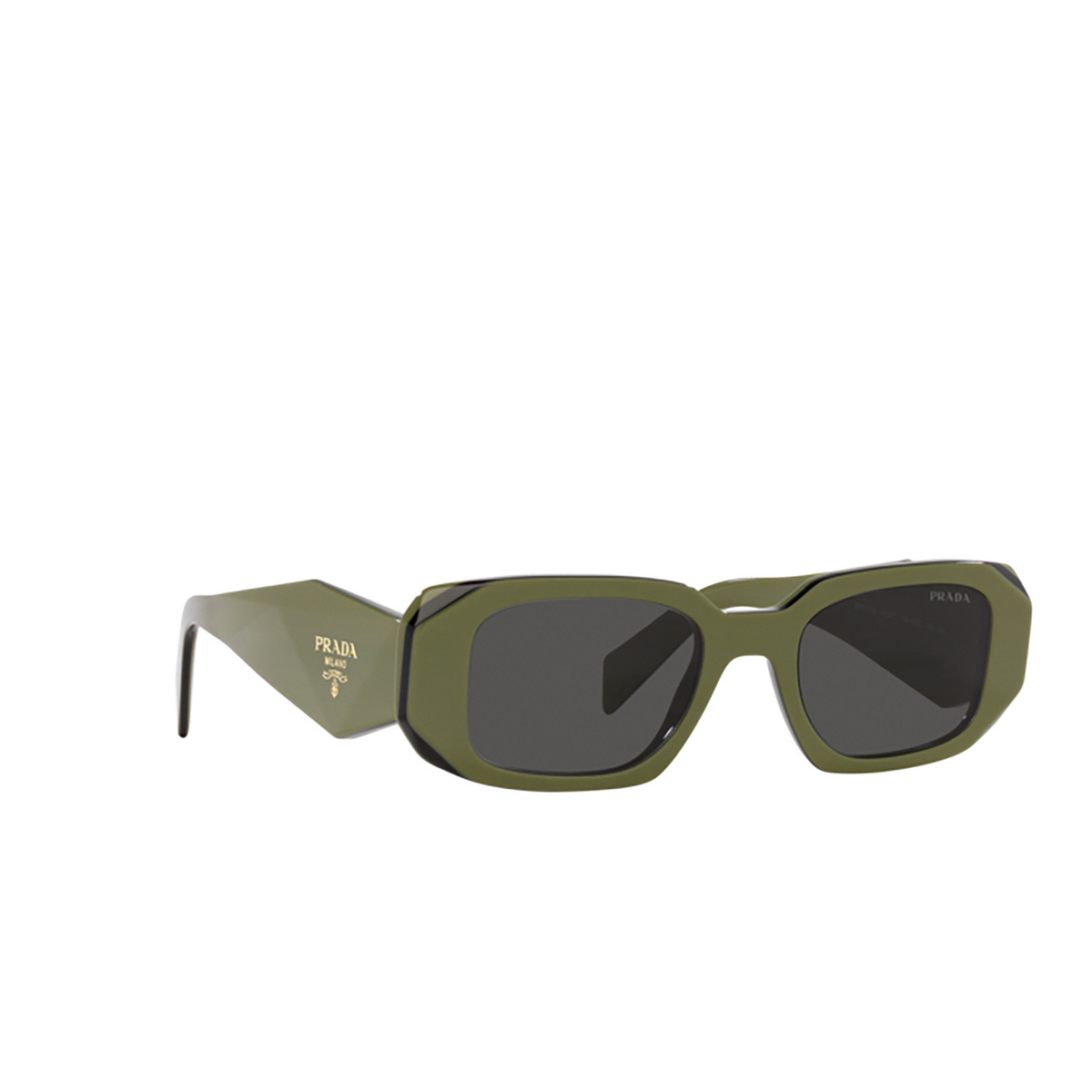 Prada PR 17WS Sunglasses 13N5S0 Sage / Black - three-quarters view