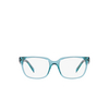 Prada PR 17ZV Eyeglasses 16J1O1 crystal blue - product thumbnail 1/4