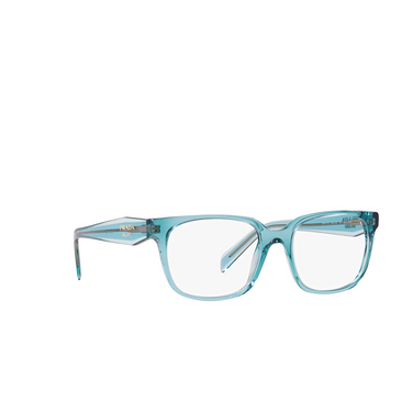 Prada PR 17ZV Eyeglasses 16J1O1 crystal blue - three-quarters view