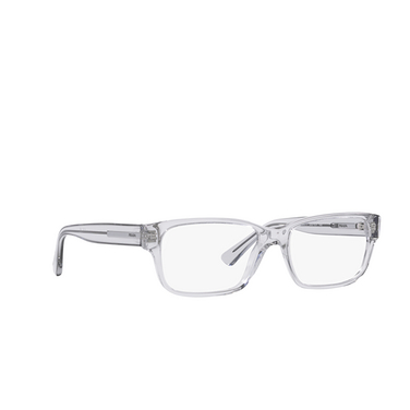 Prada PR 18ZV Eyeglasses u431o1 crystal grey - three-quarters view