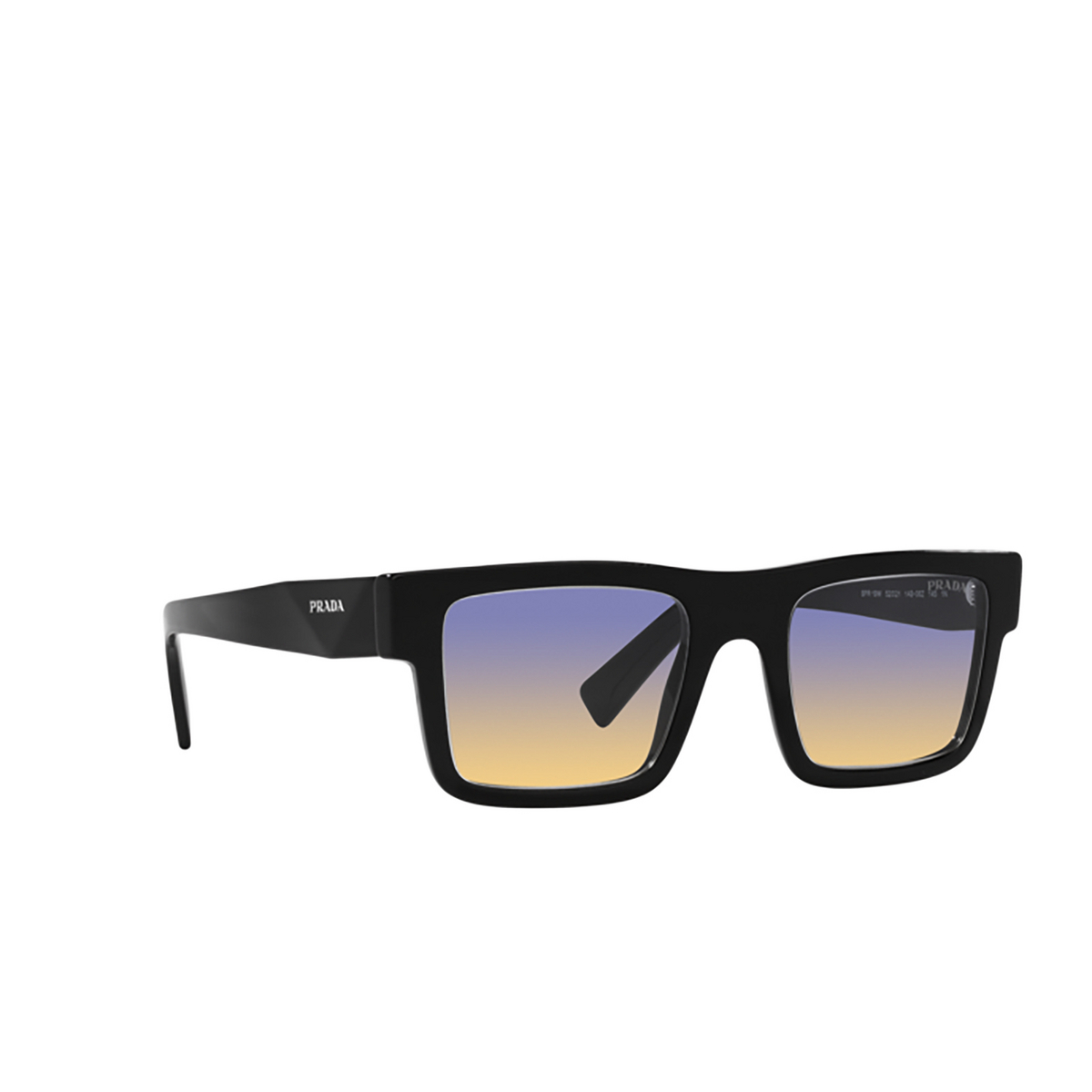 Prada PR 19WS Sunglasses 1AB06Z Black - three-quarters view