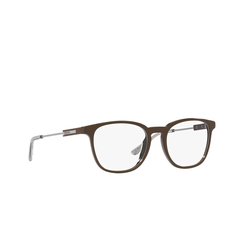 Prada PR 19ZV Eyeglasses 11J1O1 brown - 2/4