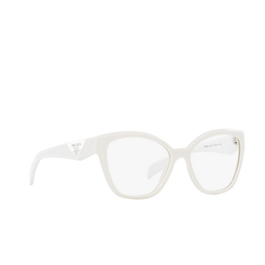 Prada PR 20ZV Eyeglasses 17k1o1 black / white - three-quarters view