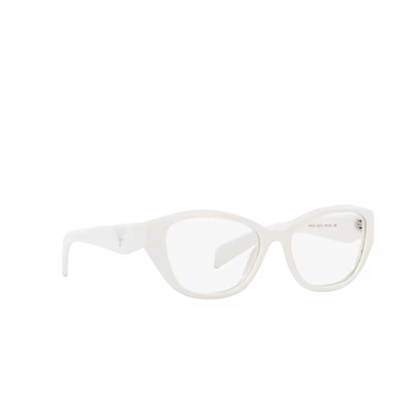 Prada PR 21ZV Eyeglasses 17k1o1 black / white - three-quarters view